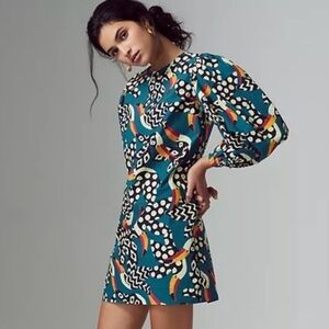 Anthropologie farm rio toucan dress